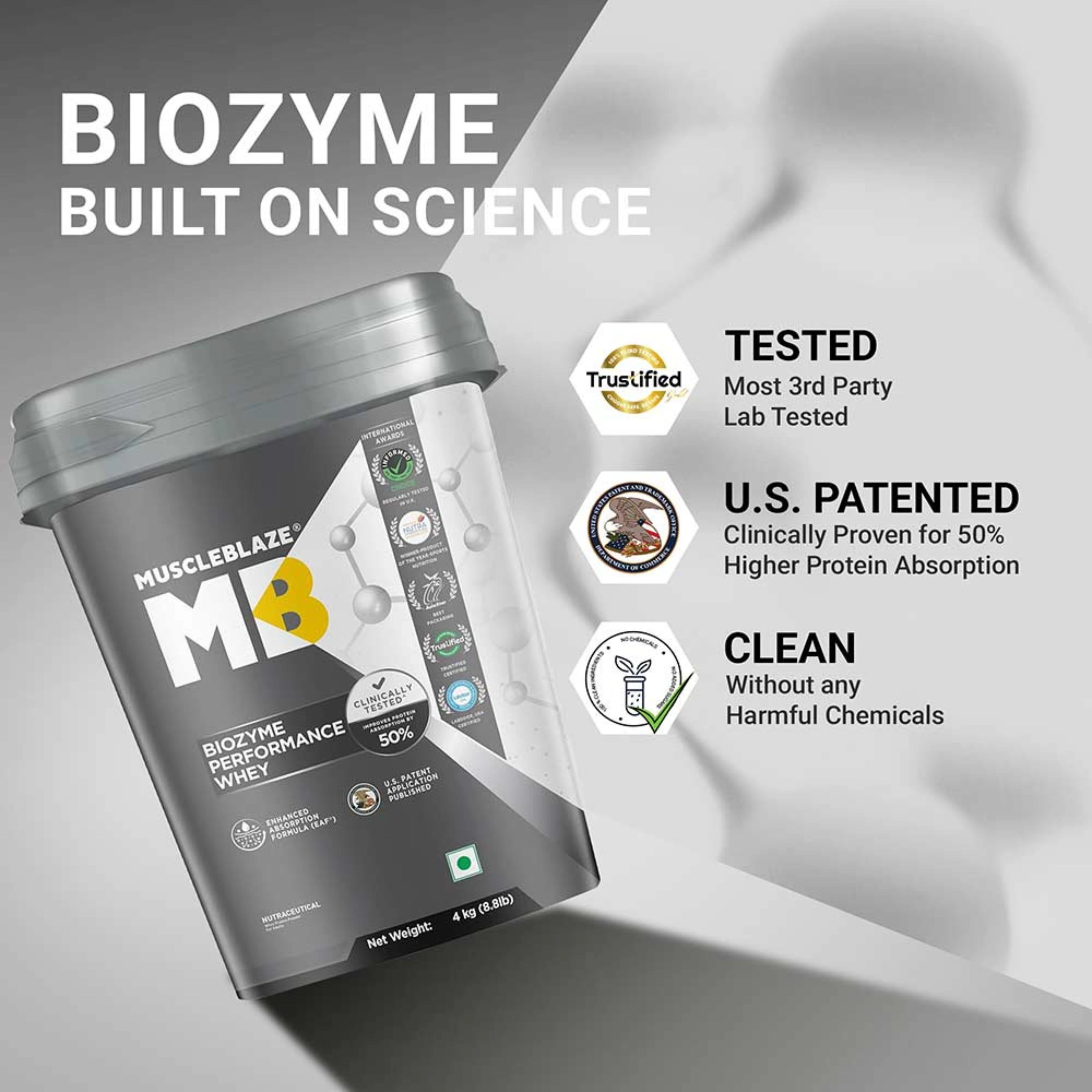 MuscleBlaze Biozyme Performance Whey Protein
