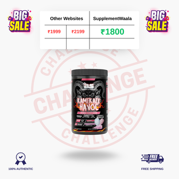 KAMIKAZE HAVOC PREWORKOUT + FREE STEEL SHAKER