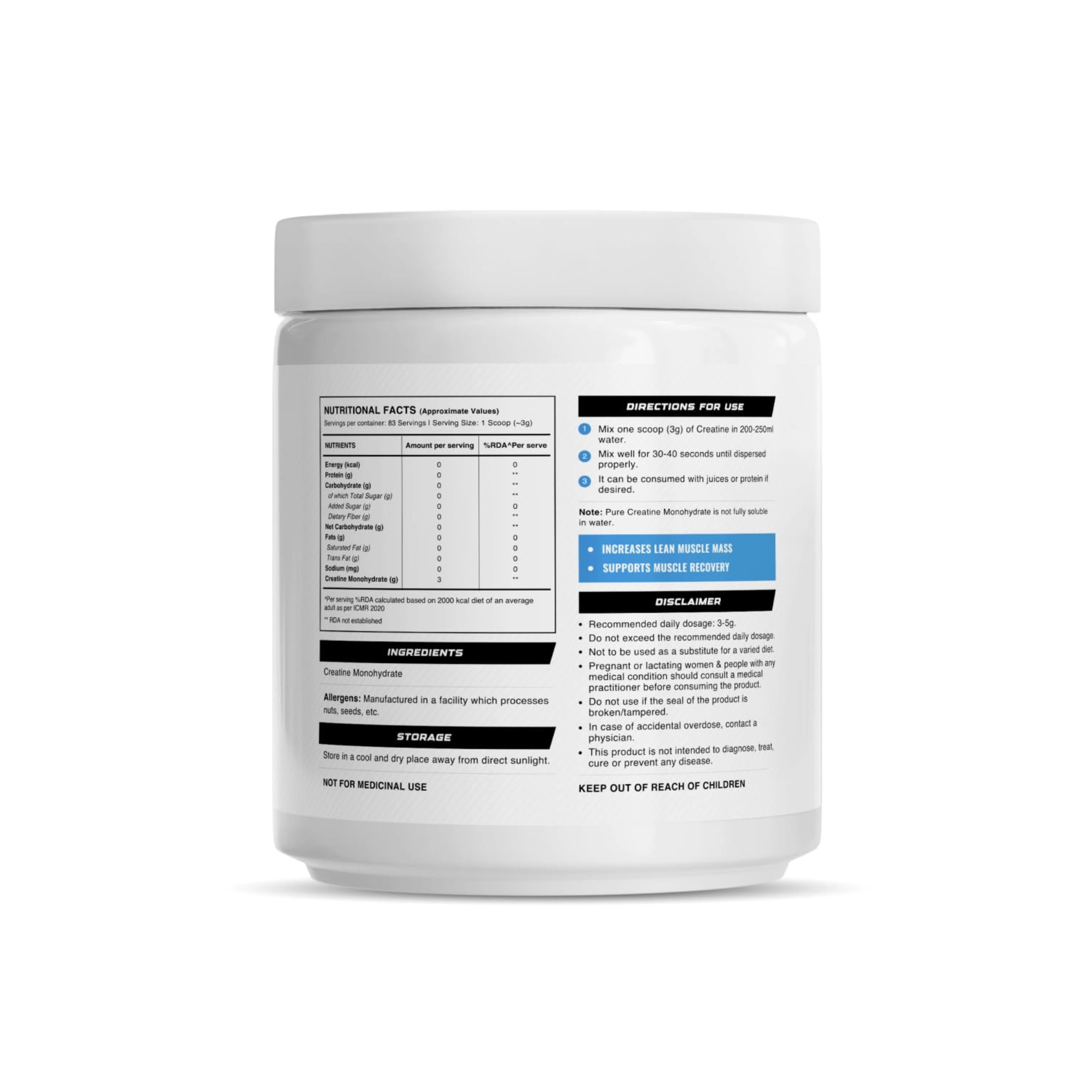 Wellcore Micronised Creatine Monohydrate
