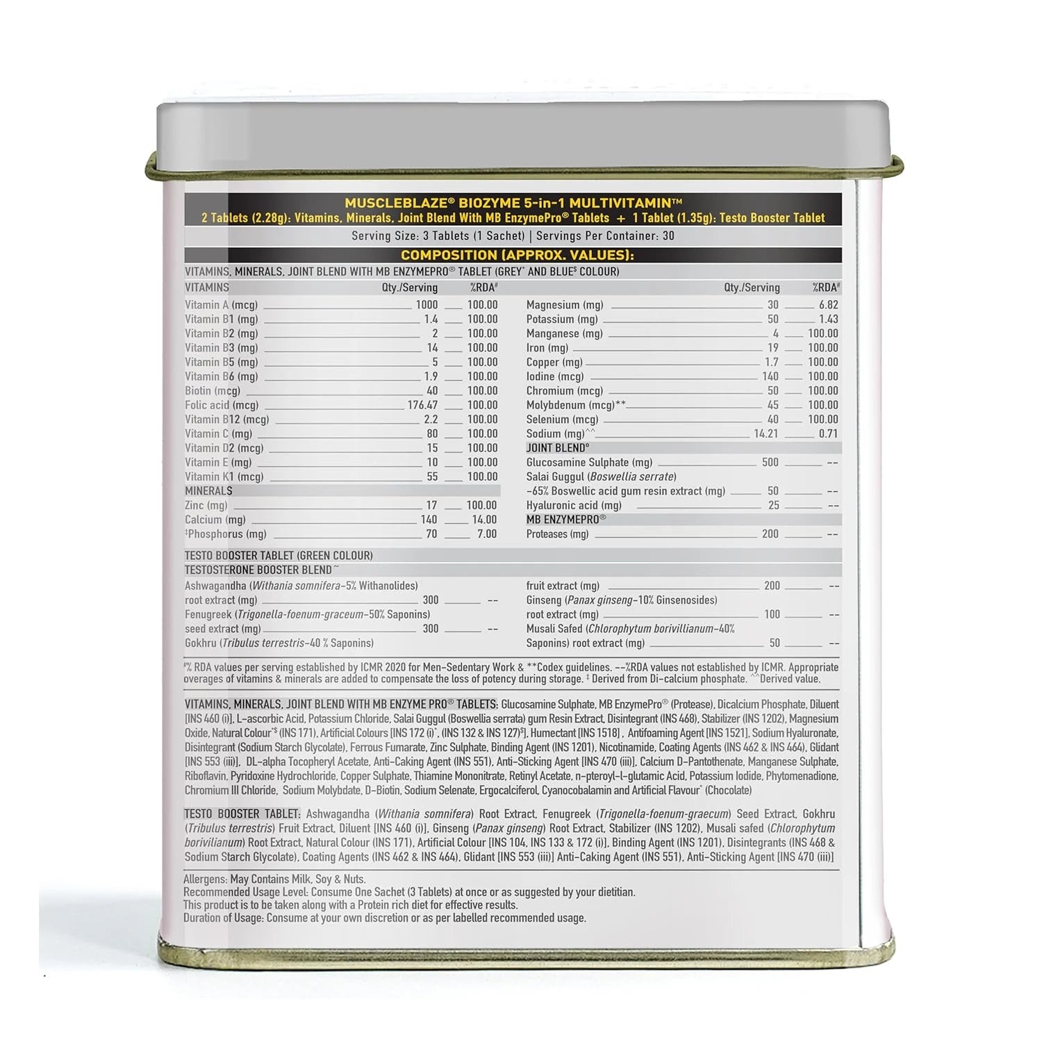 MuscleBlaze Biozyme 5 in 1 Multivitamin
