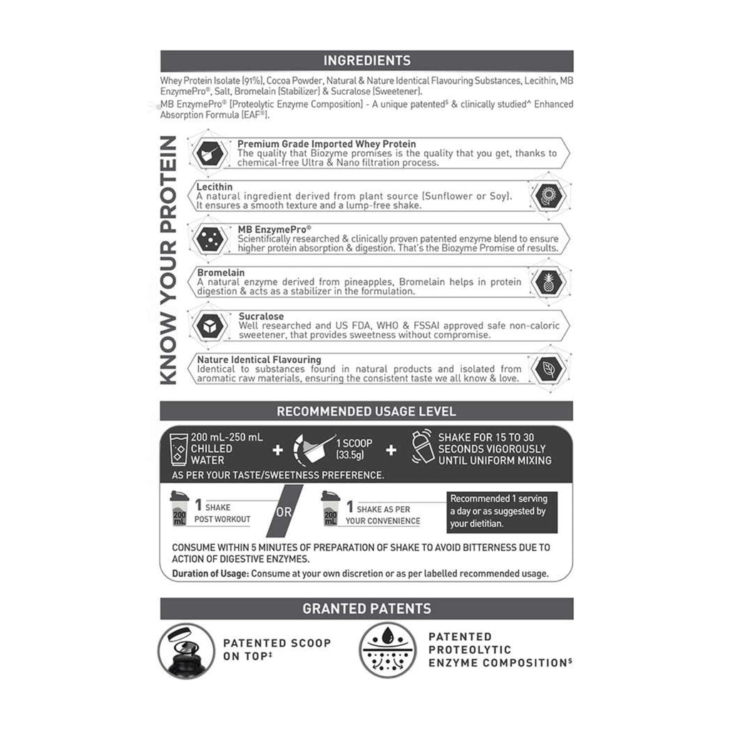MuscleBlaze Biozyme Iso-Zero