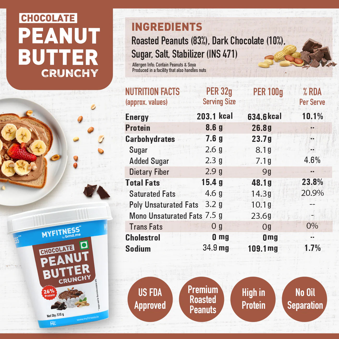 MyFitness Chocolate Peanut Butter