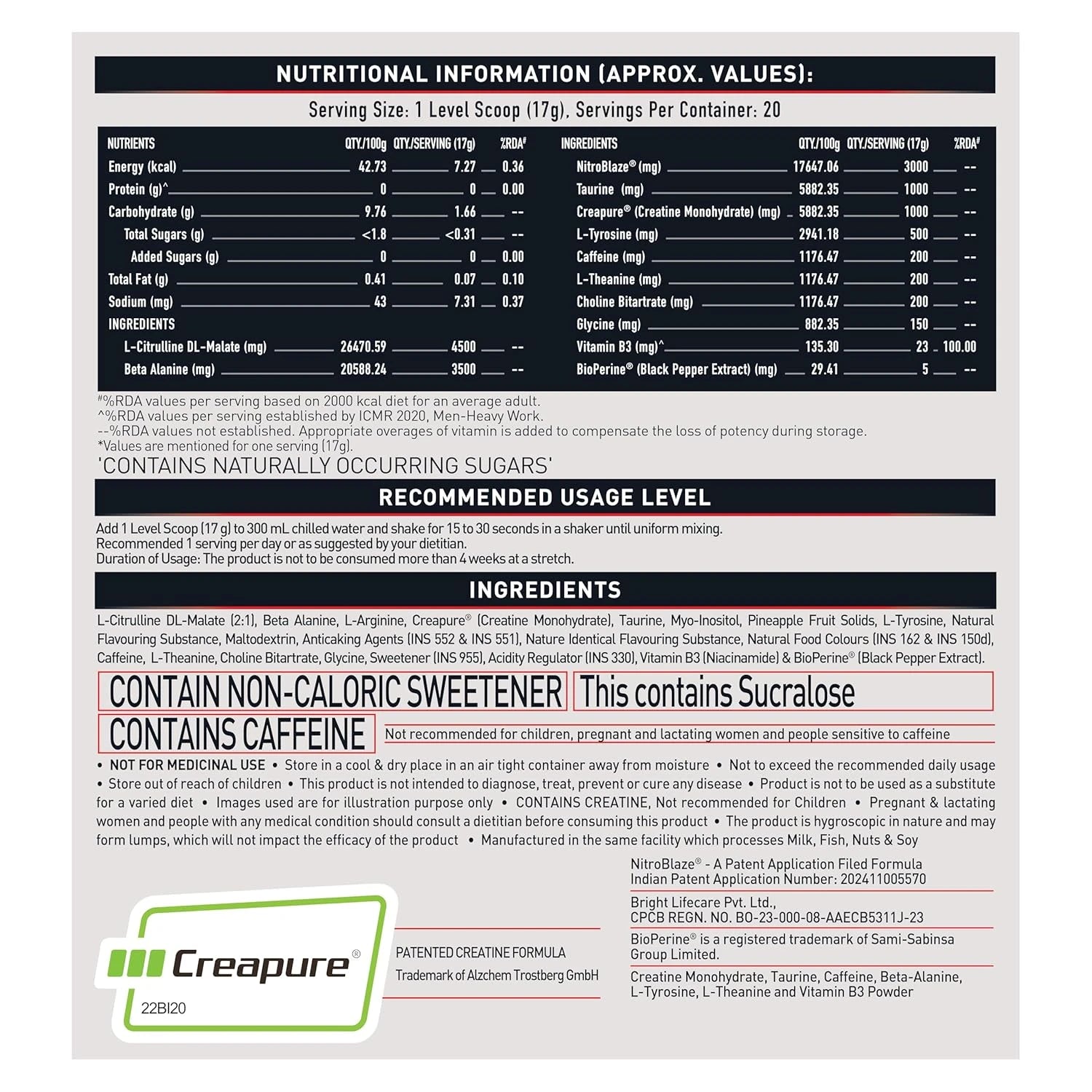 Muscleblaze WrathX Pre Workout