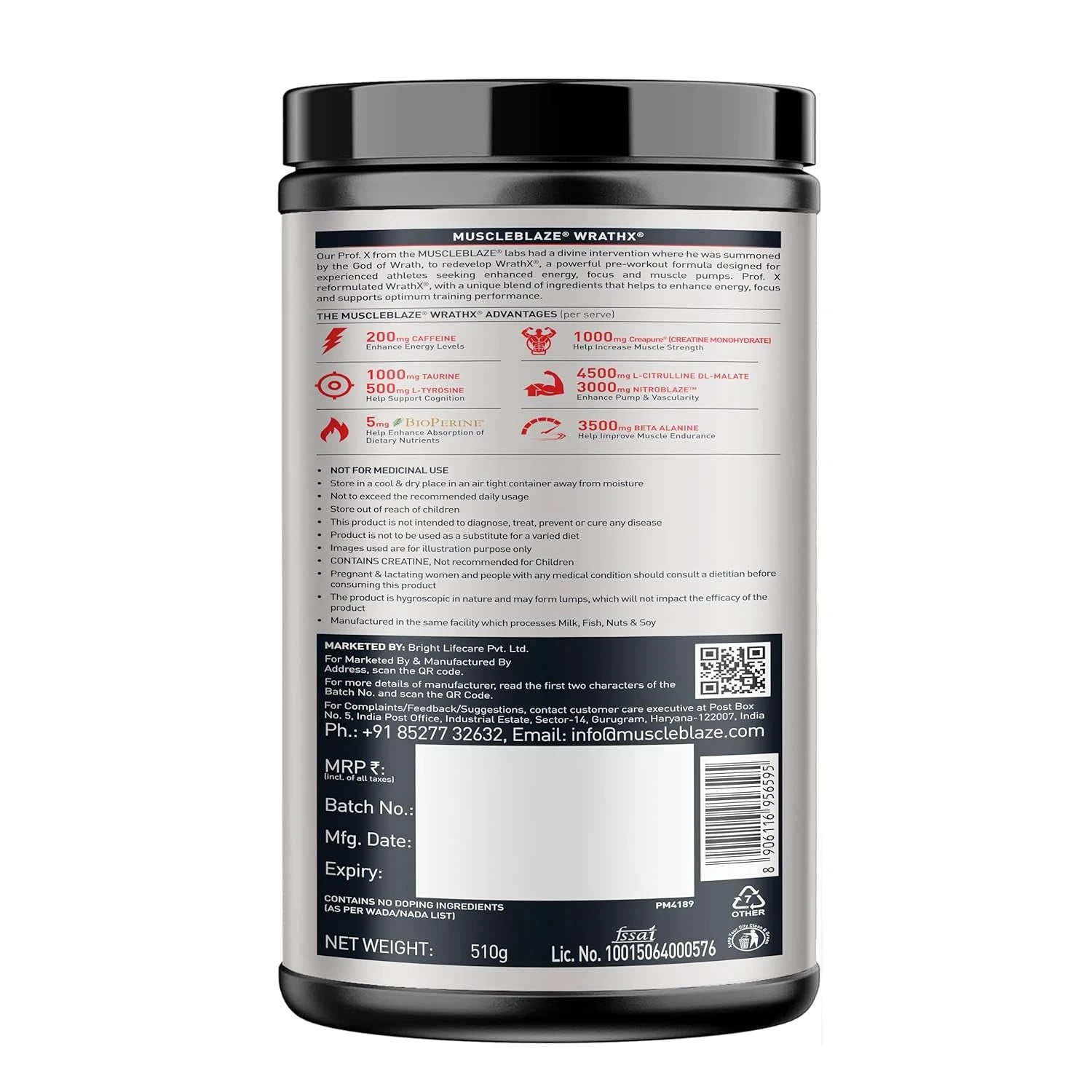 Muscleblaze WrathX Pre Workout