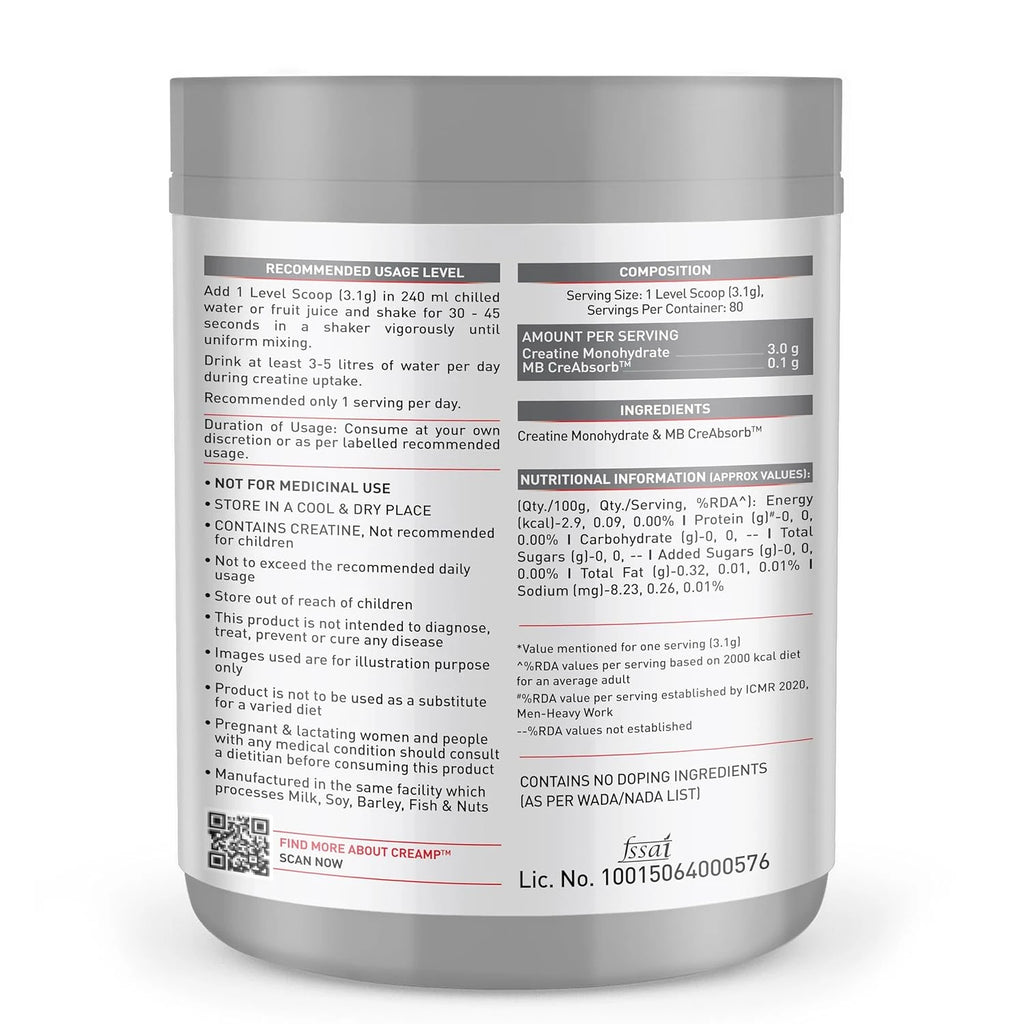 MuscleBlaze Creatine Monohydrate CreAMP