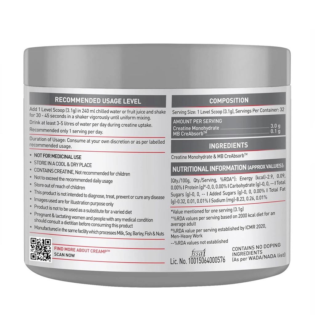 MuscleBlaze Creatine Monohydrate CreAMP
