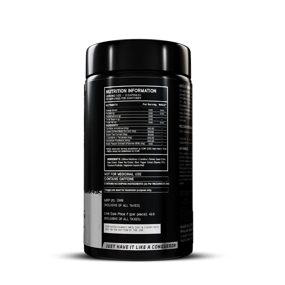 Burn Xl â€“ William Bonac Signature Extreme Fat Burner Capsules