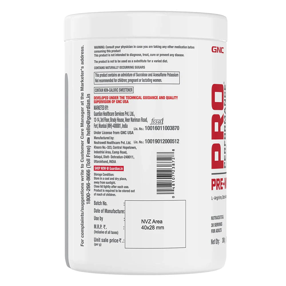 GNC Pro Performance Pre-Workout
